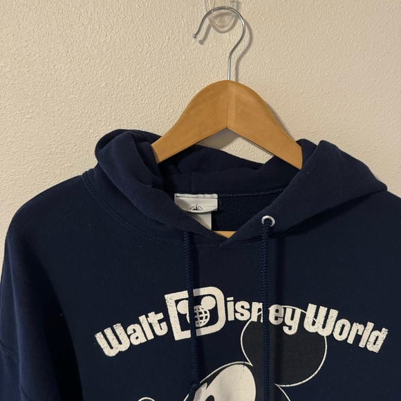 Disney Parks Walt Disney Wolrd Mickey Mouse Navy Hoodie Kangaroo Pocket-XL - Picture 4 of 9